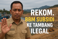 ilustrasi Dugaan rekom masuk ke tambang ilegal/AI