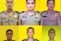 enam anggota polri yang di PTDH oleh kapolda gorontalo ( Sumber: Hibata.Id