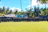 Korem 133/Nani Wartabone menggelar Upacara Peringatan Hari Juang Infanteri ke-77 Tahun 2025 di Lapangan Desa Balayo, Kecamatan Patilanggio, Kabupaten Pohuwato, Jumat (2025). Foto:Bercak.Id
