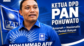 Ketua Dewan Pimpinan Daerah (DPD) Partai Amanat Nasional (PAN) Kabupaten Pohuwato, Mohammad Afif. Foto: Istw