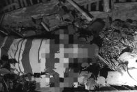 Seorang warga yang temukan dalam keadaan tidak bernyawa saat melarikan diri dari penggerebekan aktivitas sabung ayam oleh aparat kepolisian. Foto: Istw