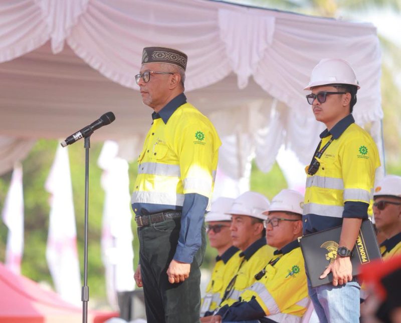 Pani Gold Mine mengggelar HUT ke -81 Kemerdekaan RI, di pimpin Direktur Boyke Abidin. : foto; Humas PGM
